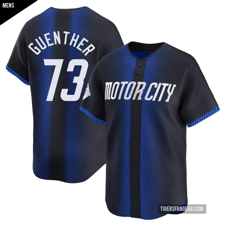 Men's Detroit Tigers ＃73 Sean Guenther Limited Blue 2024 City Connect Jersey