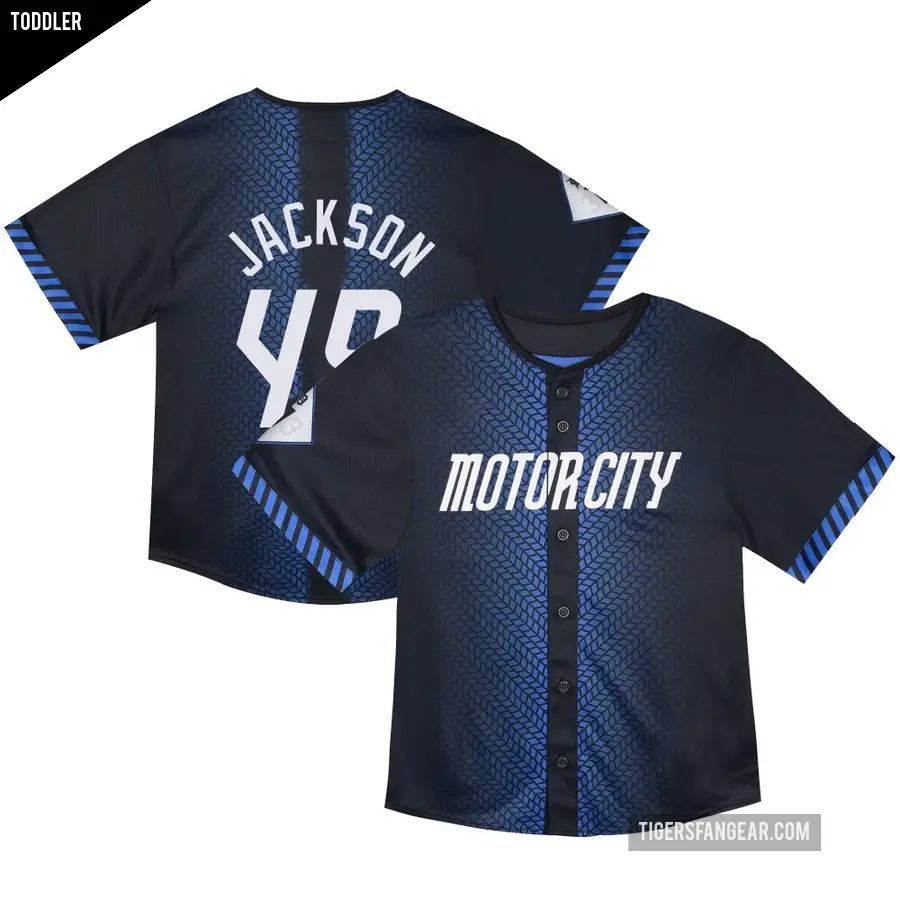Toddler Detroit Tigers ＃49 Luke Jackson Limited Blue & Preschool 2024 City Connect Jersey