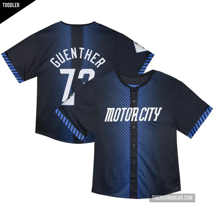 Toddler Detroit Tigers ＃73 Sean Guenther Limited Blue & Preschool 2024 City Connect Jersey