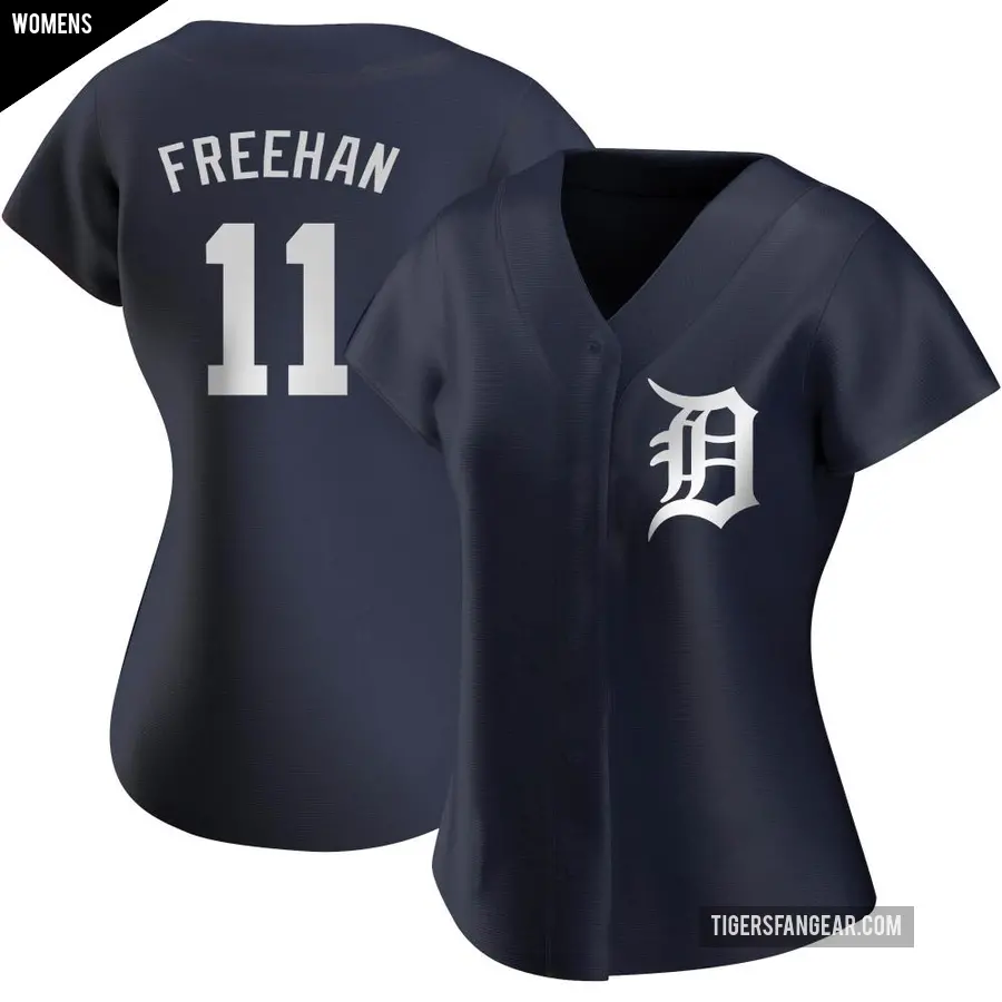 Women&#039;s Detroit Tigers &#65283;11 Bill Freehan Replica Navy Alternate Jersey