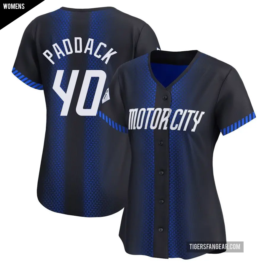 Women's Detroit Tigers ＃40 Chris Paddack Limited Blue 2024 City Connect Jersey