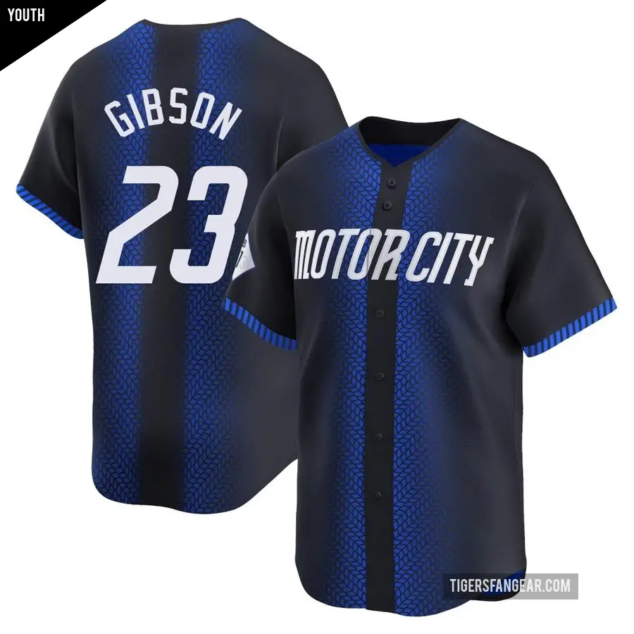 Youth Detroit Tigers ＃23 Kirk Gibson Limited Blue 2024 City Connect Jersey